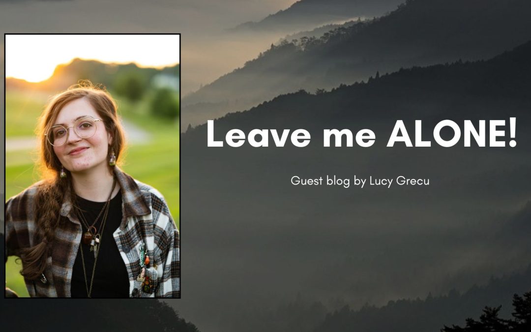 Author Lucy Grecu telling God to leave you alone